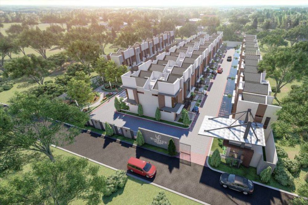 Lingkungan perumahan Winston Residence dilihat dari atas