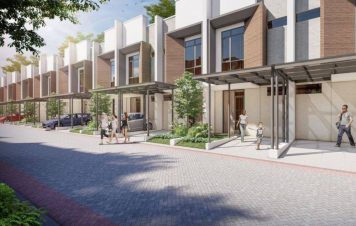 Lingkungan perumahan Winston Residence. Setiap untinya mengusung desain rumah modern tropis
